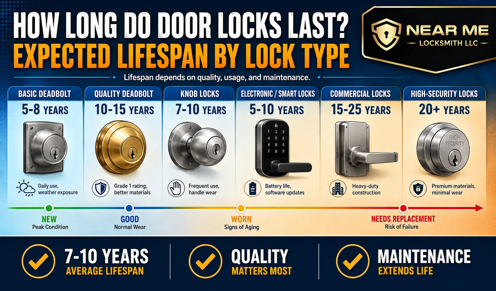 How Long Do Door Locks Last? Expected Lifespan by Lock Type