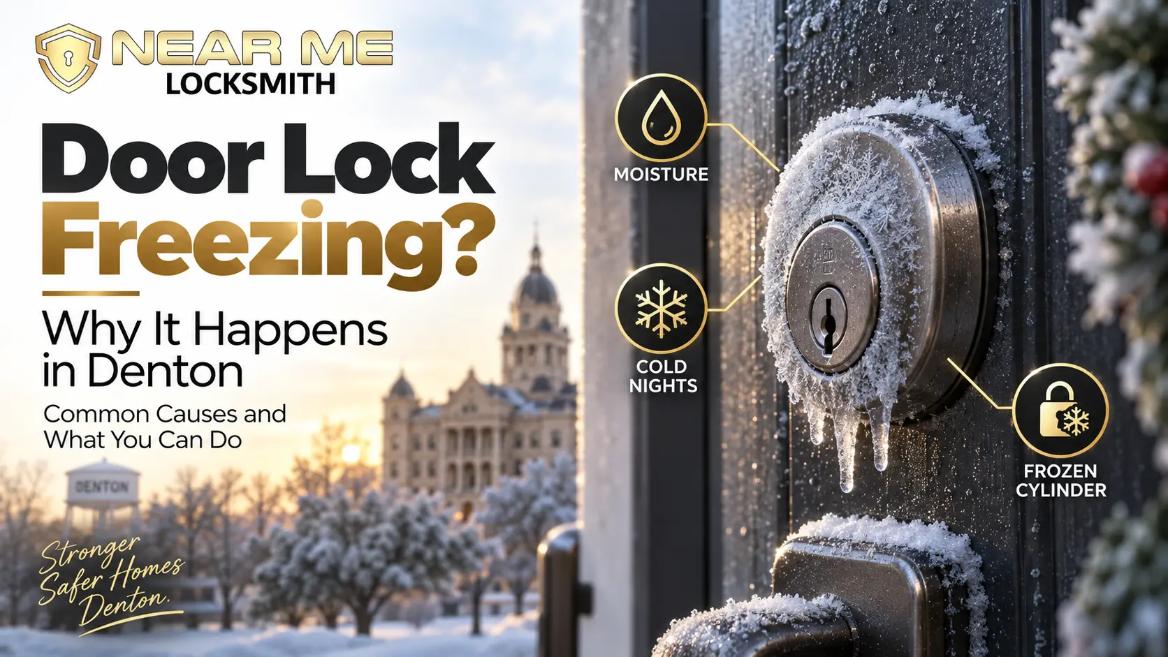 door lock freezing in Denton